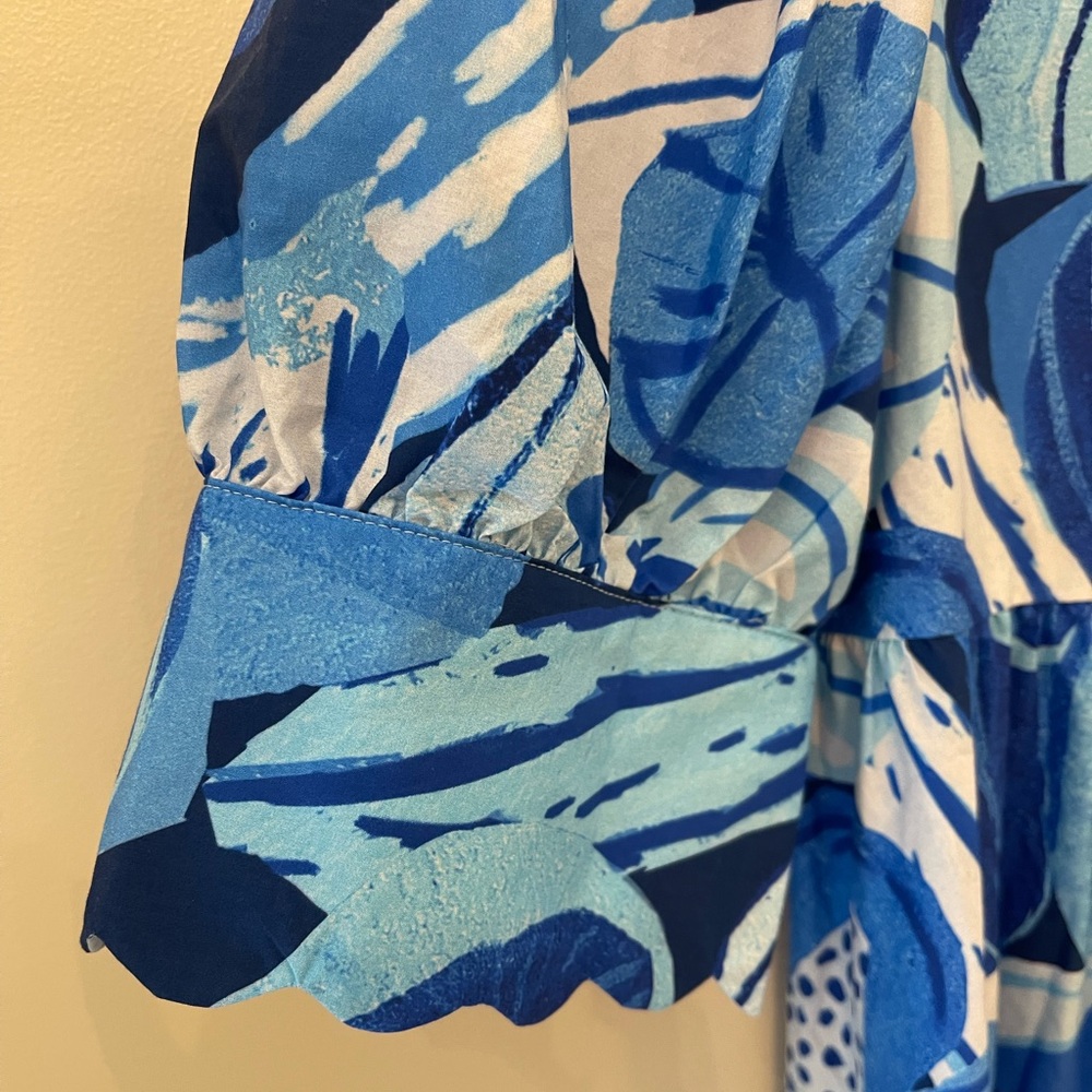 Anthropologie Farm Rio Blue Fruit Maxi Dress - Picture 6 of 6